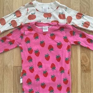Hanna Andersson Girls' Pajama Sets in Strawberry + Pumpkin Print - 130 / 8